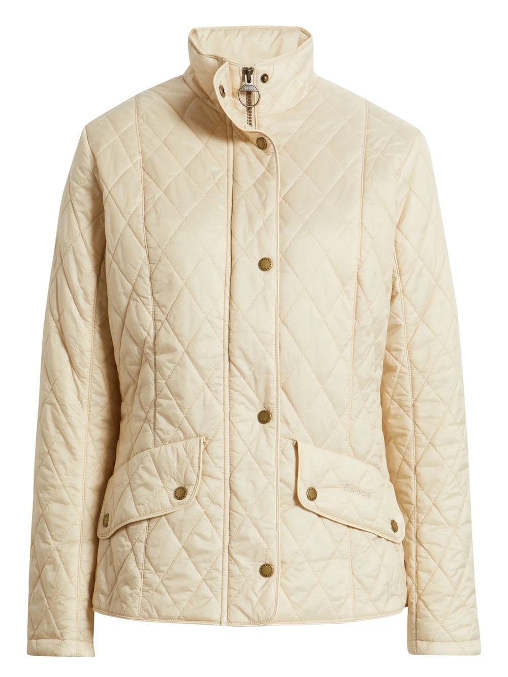 Barbour Flyweight Cream Diamond Quilted Jacket US 12 / UK 16